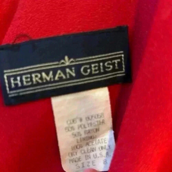 Herman Geist Women's Red Sleeveless Knee Length Dress Size 8 - Picture 2 of 6
